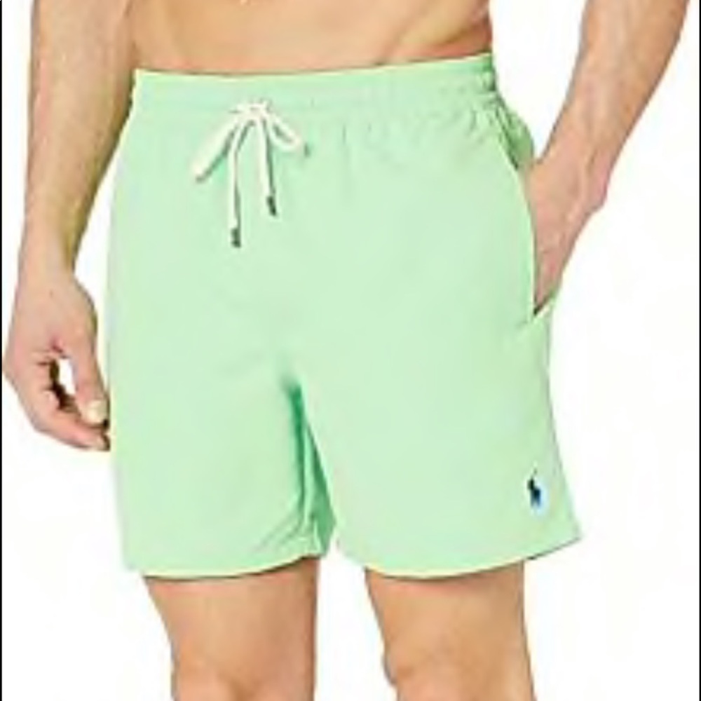 Men’s green Polo swim trunks